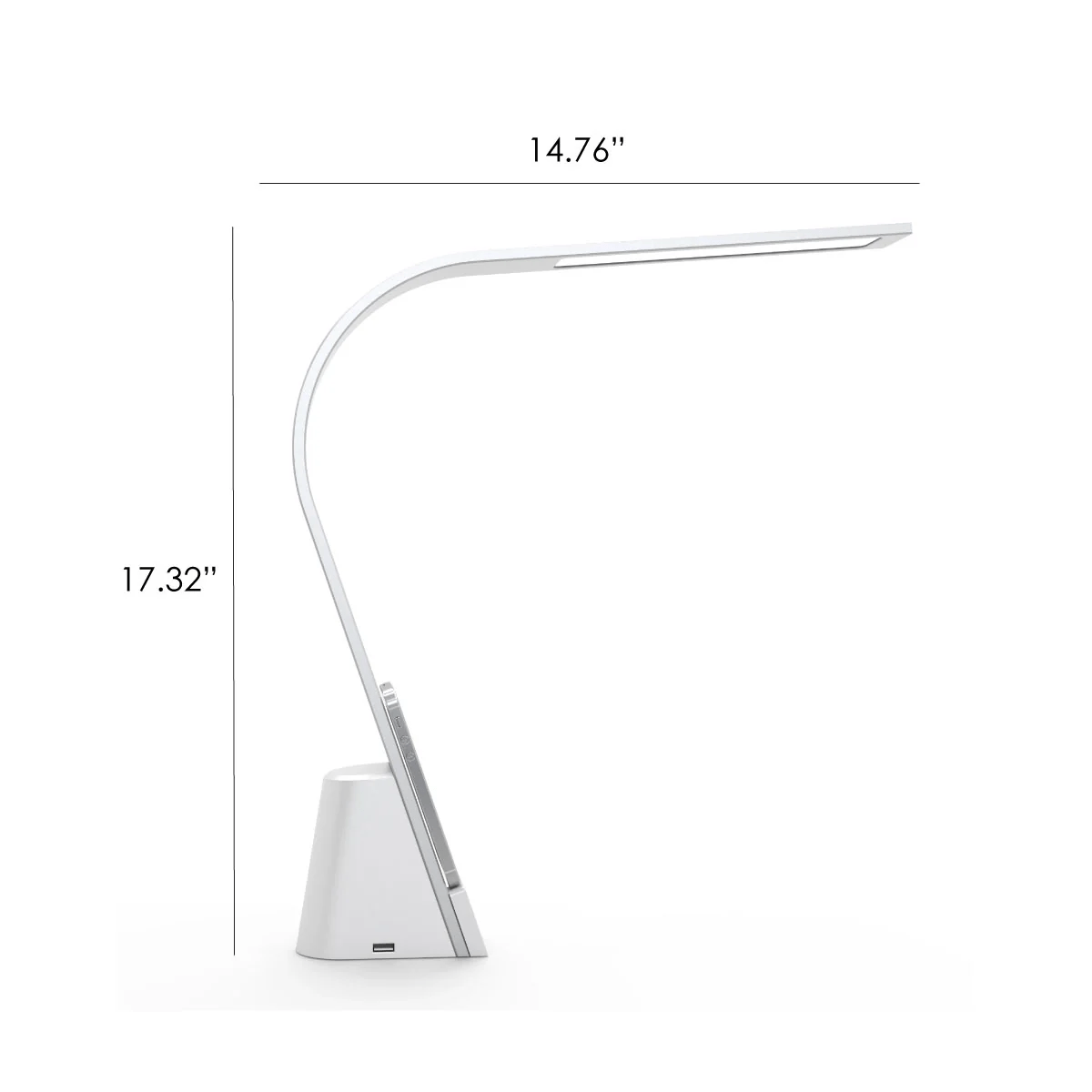 LUX LED Lighting Brooklyn AURA LED Task Light (Wireless Qi™ Charging) - lily & onyx