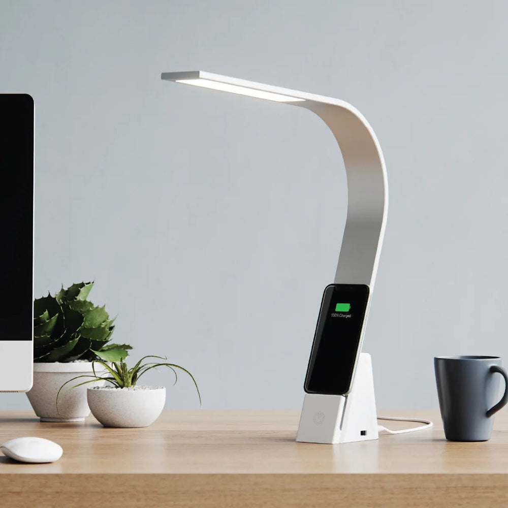 
                      
                        LUX LED Lighting Brooklyn AURA LED Task Light (Wireless Qi™ Charging) - lily & onyx
                      
                    