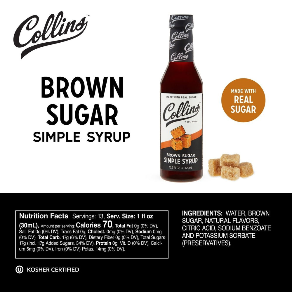 
                      
                        Collins Brown Sugar Simple Syrup, 12.7 oz - lily & onyx
                      
                    