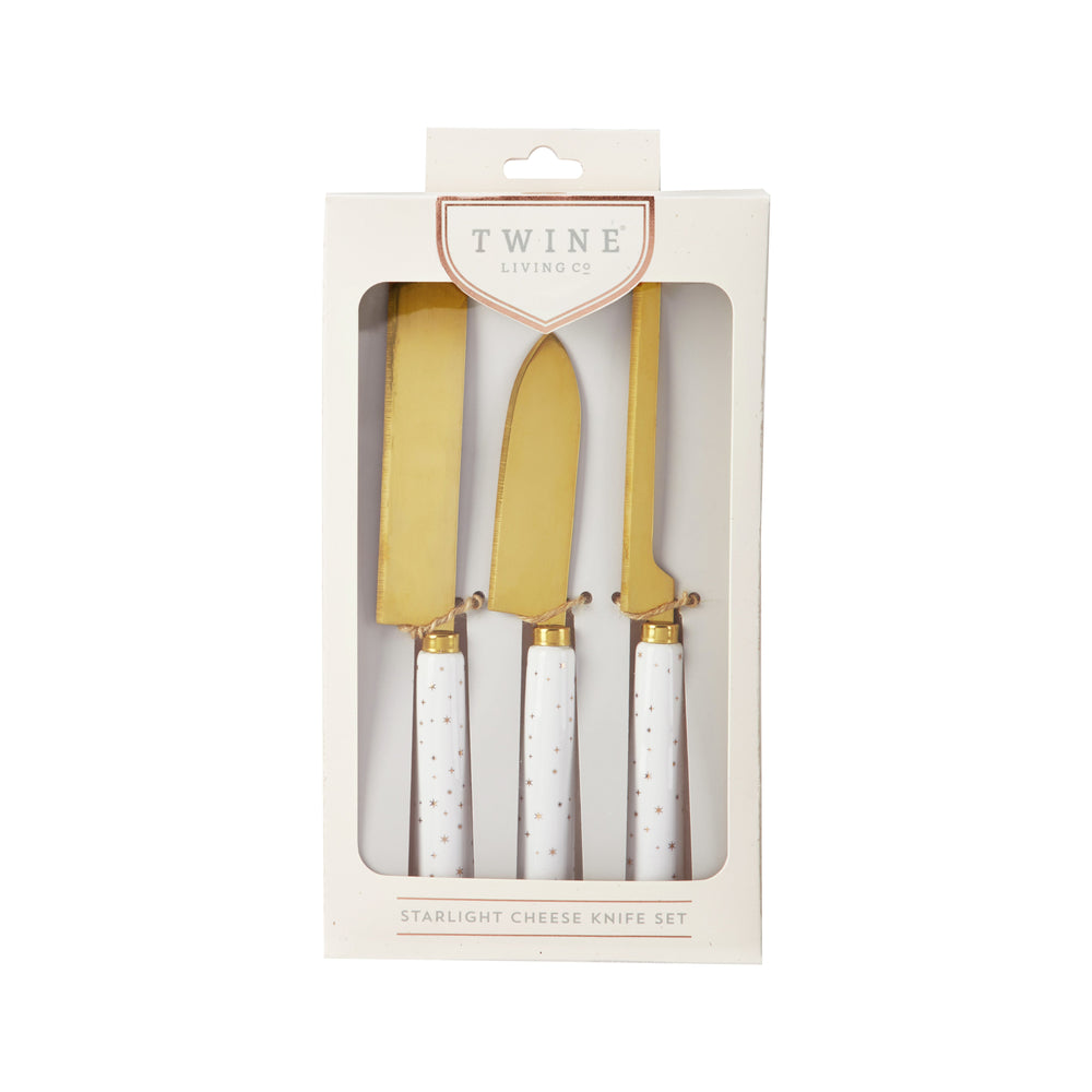 
                      
                        Starlight Stainless Steel Cheese Knives, Set of 3
                      
                    