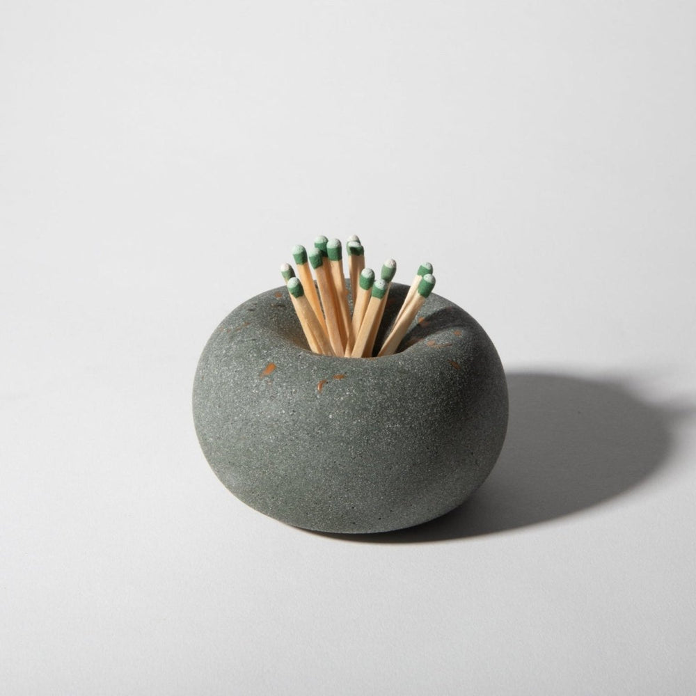 Pretti.Cool Bubble Matchstick & Palo Santo Holder | Dark Green Terrazzo - lily & onyx