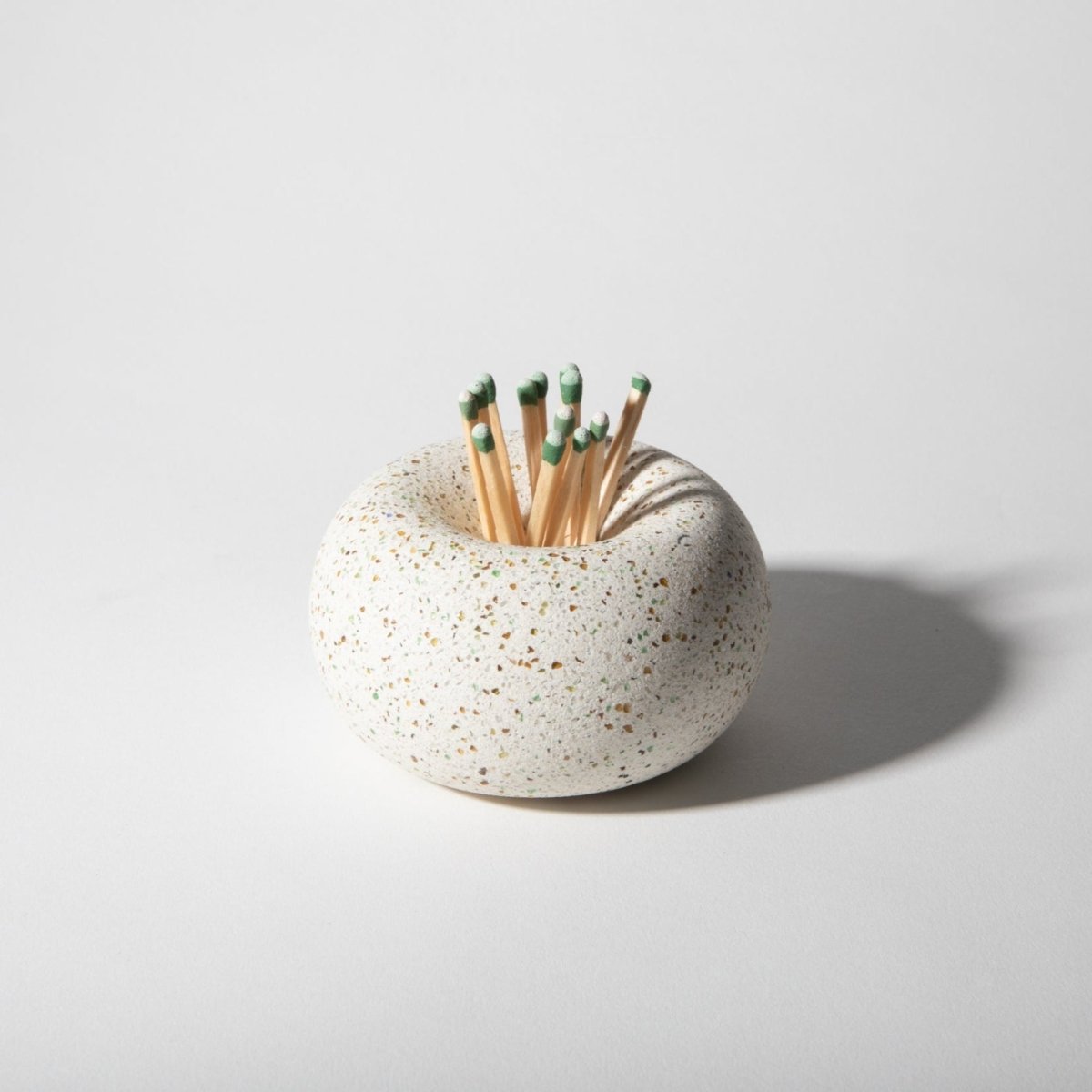 Pretti.Cool Bubble Matchstick & Palo Santo Holder | White Terrazzo - lily & onyx