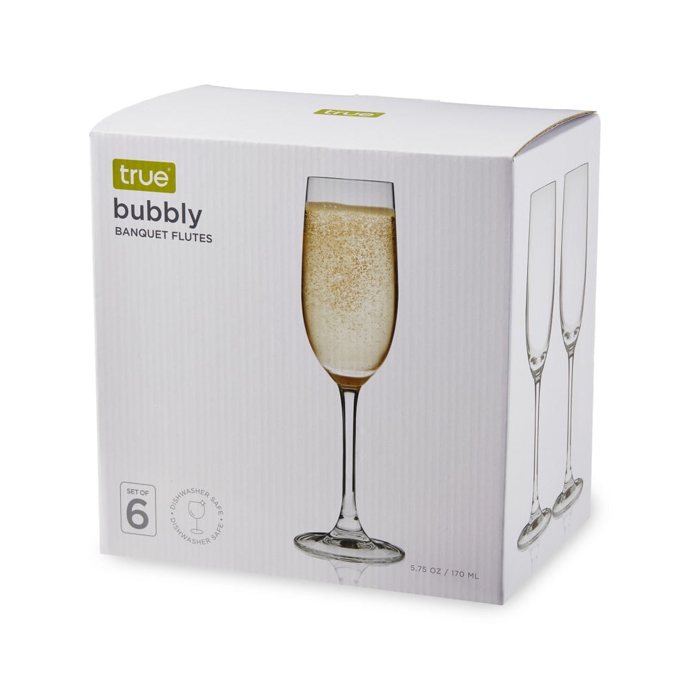 
                      
                        True Bubbly Stemmed Champagne Flutes, Set of 6 - lily & onyx
                      
                    