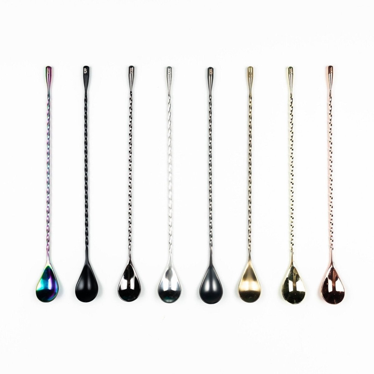 Bull In China 12 Inch Teardrop Bar Spoon - Weighted Twisted Stainless Steel