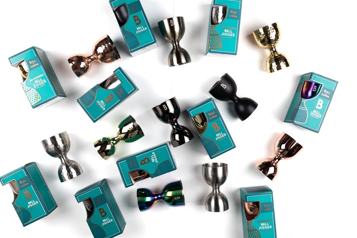 Bull In China Bell Jigger 2oz Stainless Steel - Graduated Bartender Measure