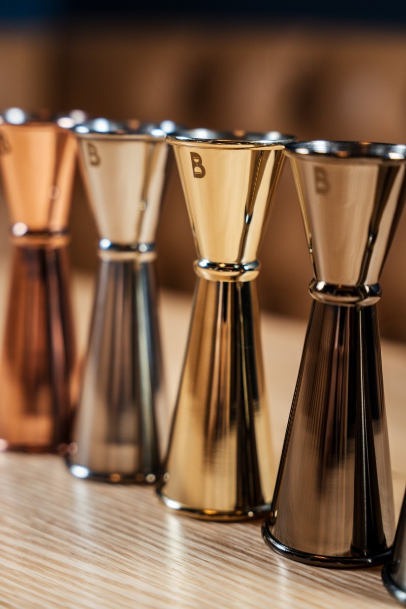 Bull In China Japanese Jigger 1oz/2oz - Stainless Steel Cocktail Measuring Tool