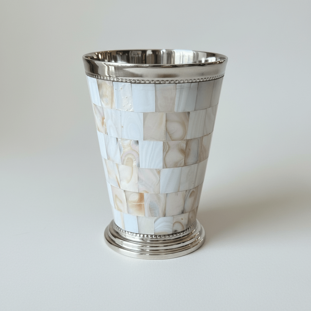 Bull In China Mother of Pearl Julep Cup | Handcrafted Luxury Drinkware