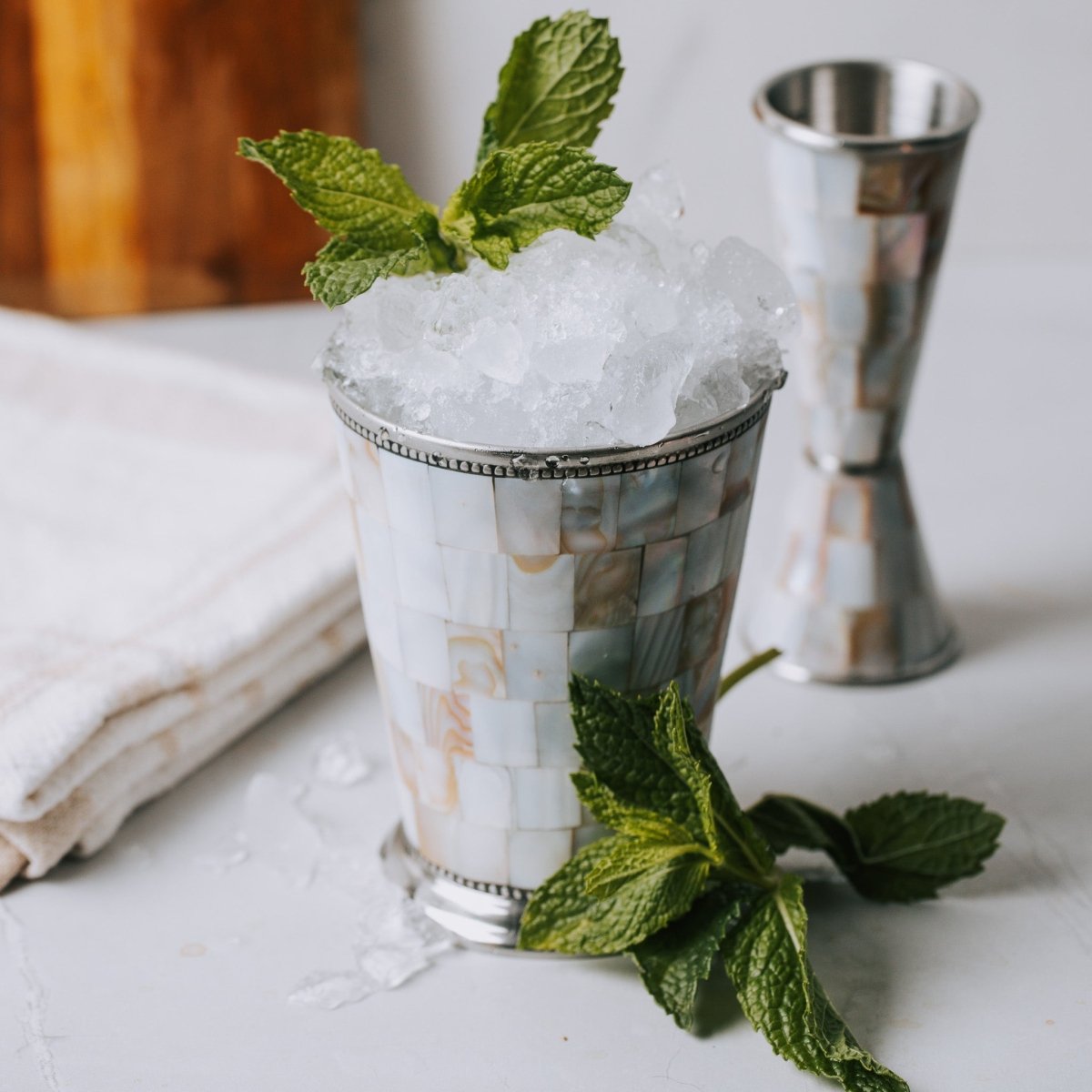 Bull In China Mother of Pearl Julep Cup | Handcrafted Luxury Drinkware