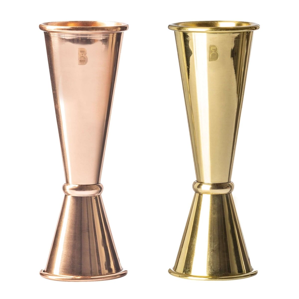 Bull In China Solid Copper & Brass Japanese Jigger 2oz/1oz - Internal Markings