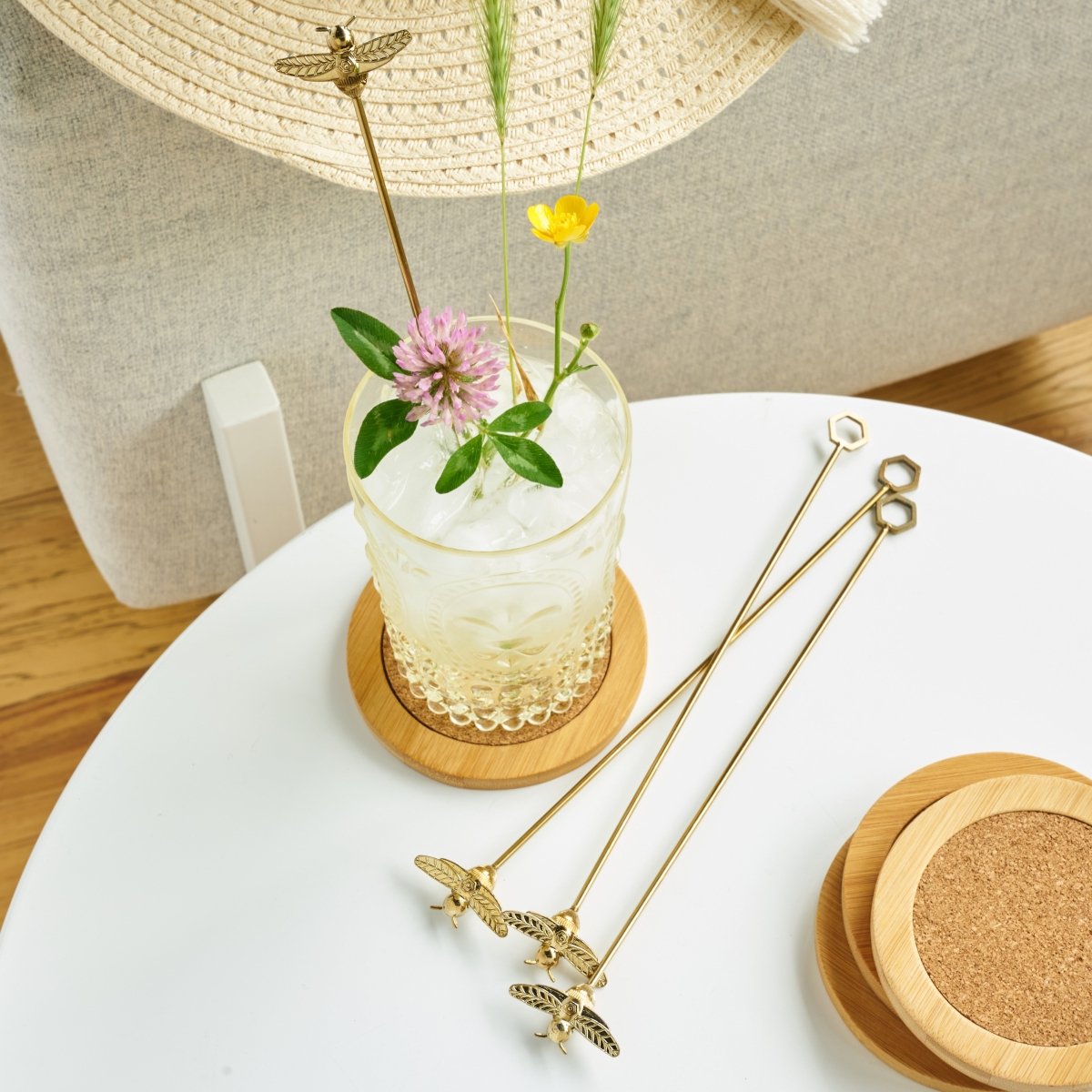 Twine Living Bumble Bee Stir Sticks - lily & onyx