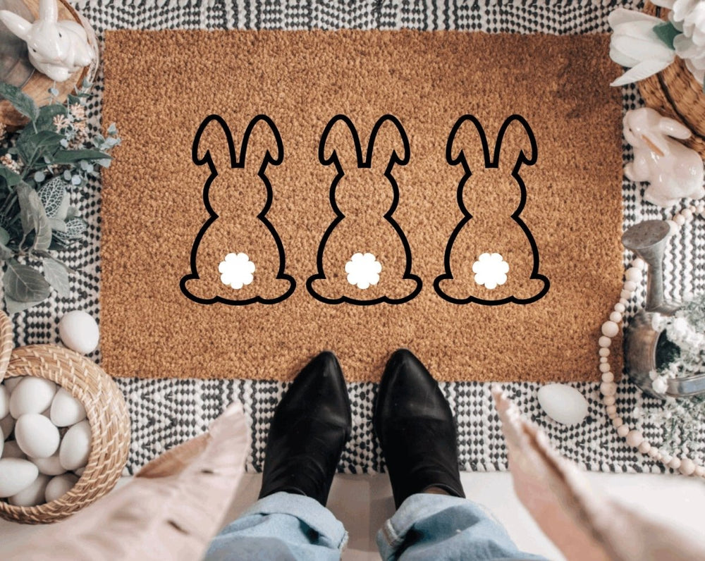 The Doormat Co. Bunny Trio Doormat - lily & onyx