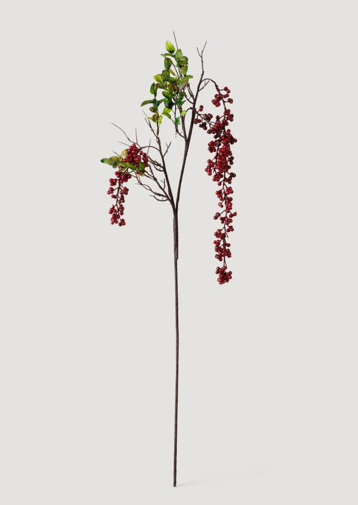 
                      
                        Afloral Burgundy Red Faux Hanging Berry Branch, 45" - lily & onyx
                      
                    