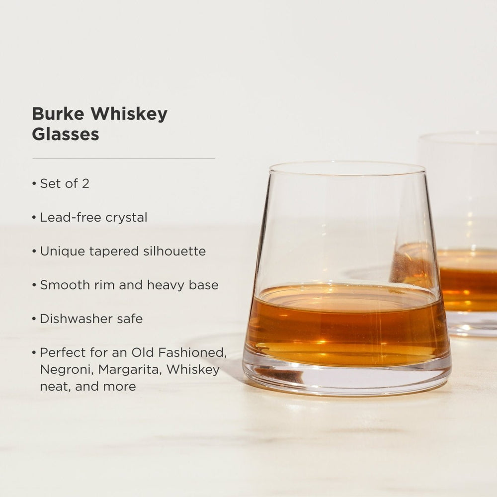 
                      
                        Viski Burke Crystal Whiskey Glasses, Set of 2 - lily & onyx
                      
                    
