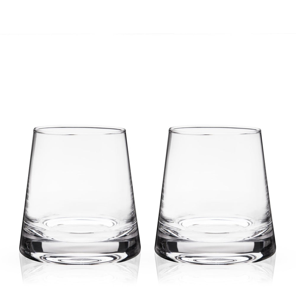 Viski Burke Crystal Whiskey Glasses, Set of 2 - lily & onyx