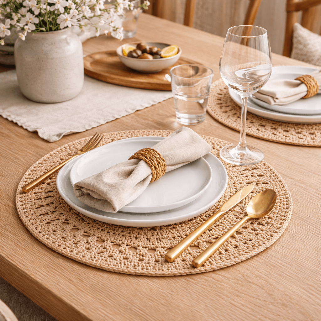 Busa Designs Malibu 15" Natural Jute Placemats