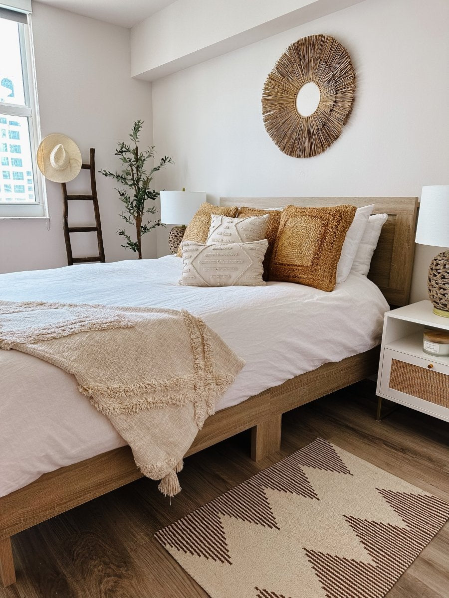 Busa Designs Messina Linen Cotton Duvet Set - White Queen/King with Pillow Shams