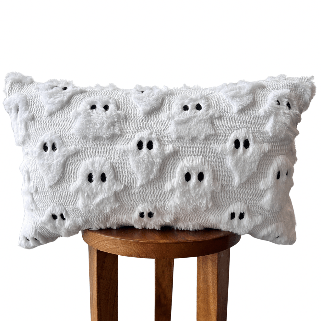 Busa Designs Spooky Ghost Lumbar Pillow Cover