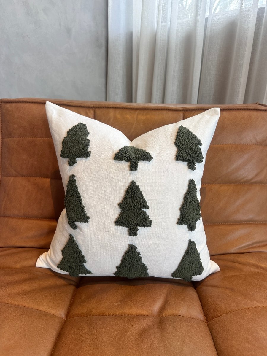 Busa Designs Tufted Christmas Tree Pillow Cover