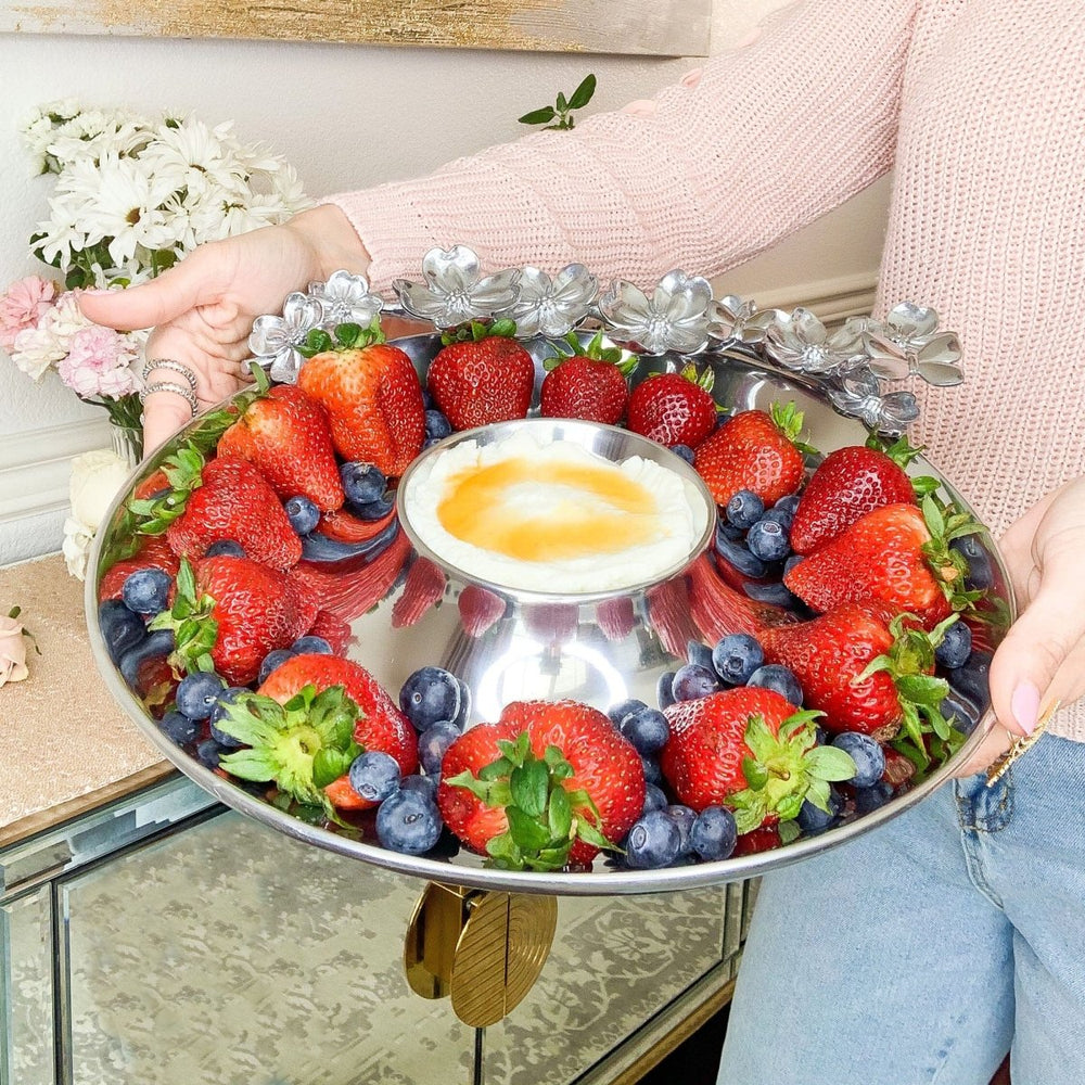 
                      
                        Arthur Court Designs Butterfly and Dogwood Chip and Dip Serving Platter - lily & onyx
                      
                    