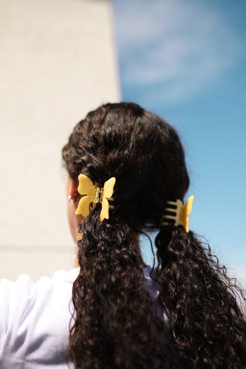 Denim & Daisy Butterfly Bow Hair Claw Clip | Yellow - lily & onyx