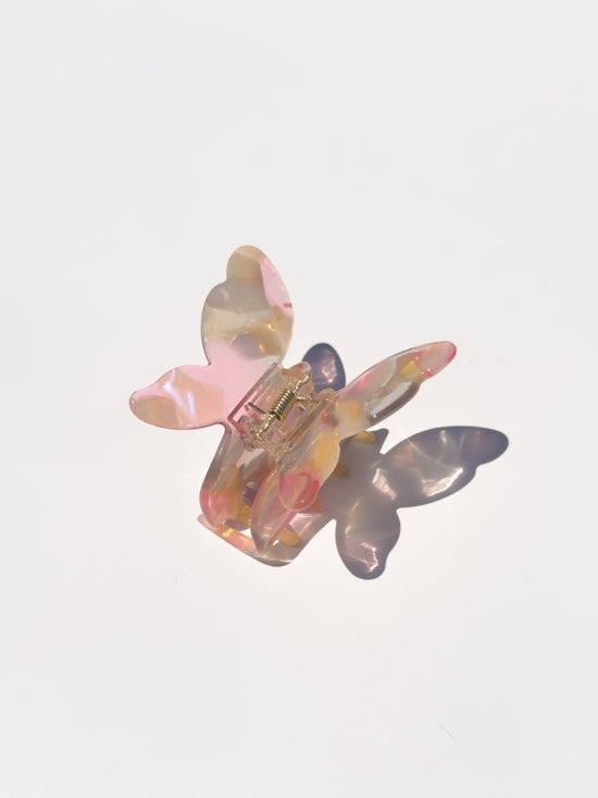 Denim & Daisy Butterfly Hair Claw Clip | Pink Salmon - lily & onyx