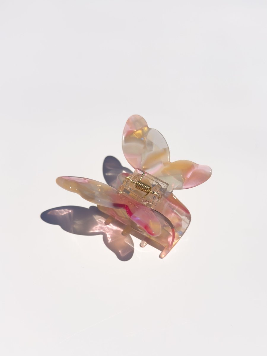 Denim & Daisy Butterfly Hair Claw Clip | Pink Salmon - lily & onyx