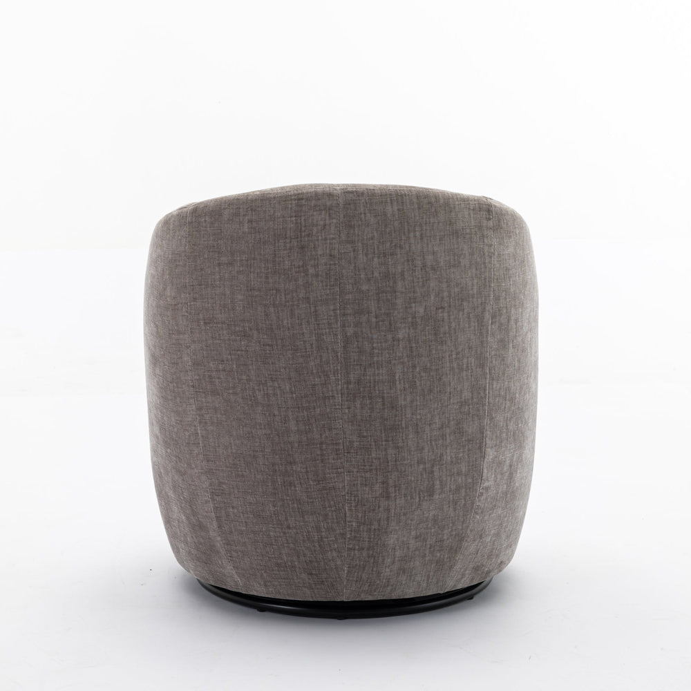 
                      
                        Chenille Swivel Accent Barrel Armchair, Gray
                      
                    