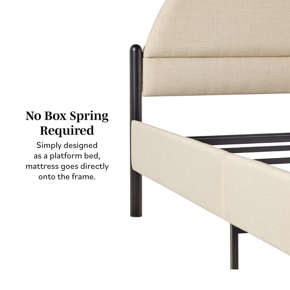 
                      
                        Gastonia Queen Metal and Upholstered Bed with Arched Headboard
                      
                    