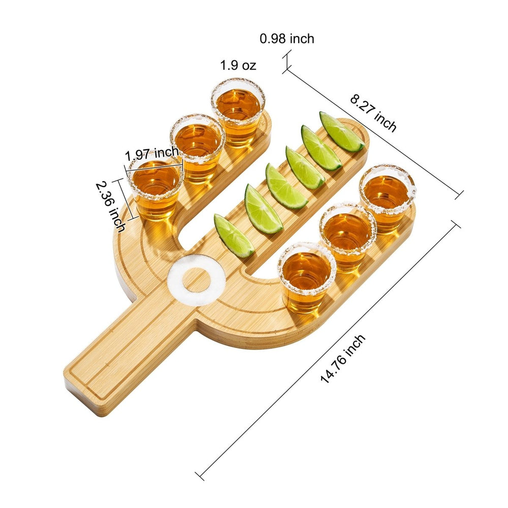 
                      
                        The Wine Savant Cactus Bamboo Tray & Tequila Shot Glasses Set - lily & onyx
                      
                    