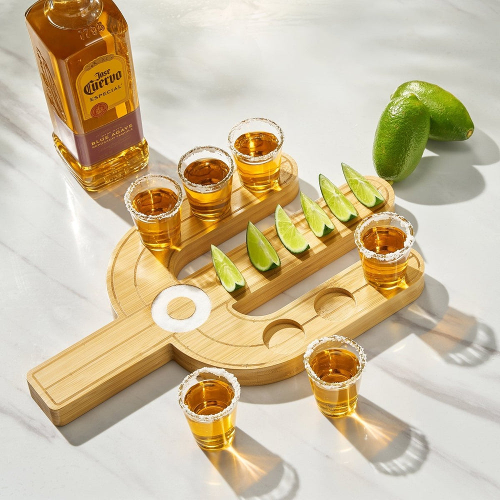 
                      
                        The Wine Savant Cactus Bamboo Tray & Tequila Shot Glasses Set - lily & onyx
                      
                    