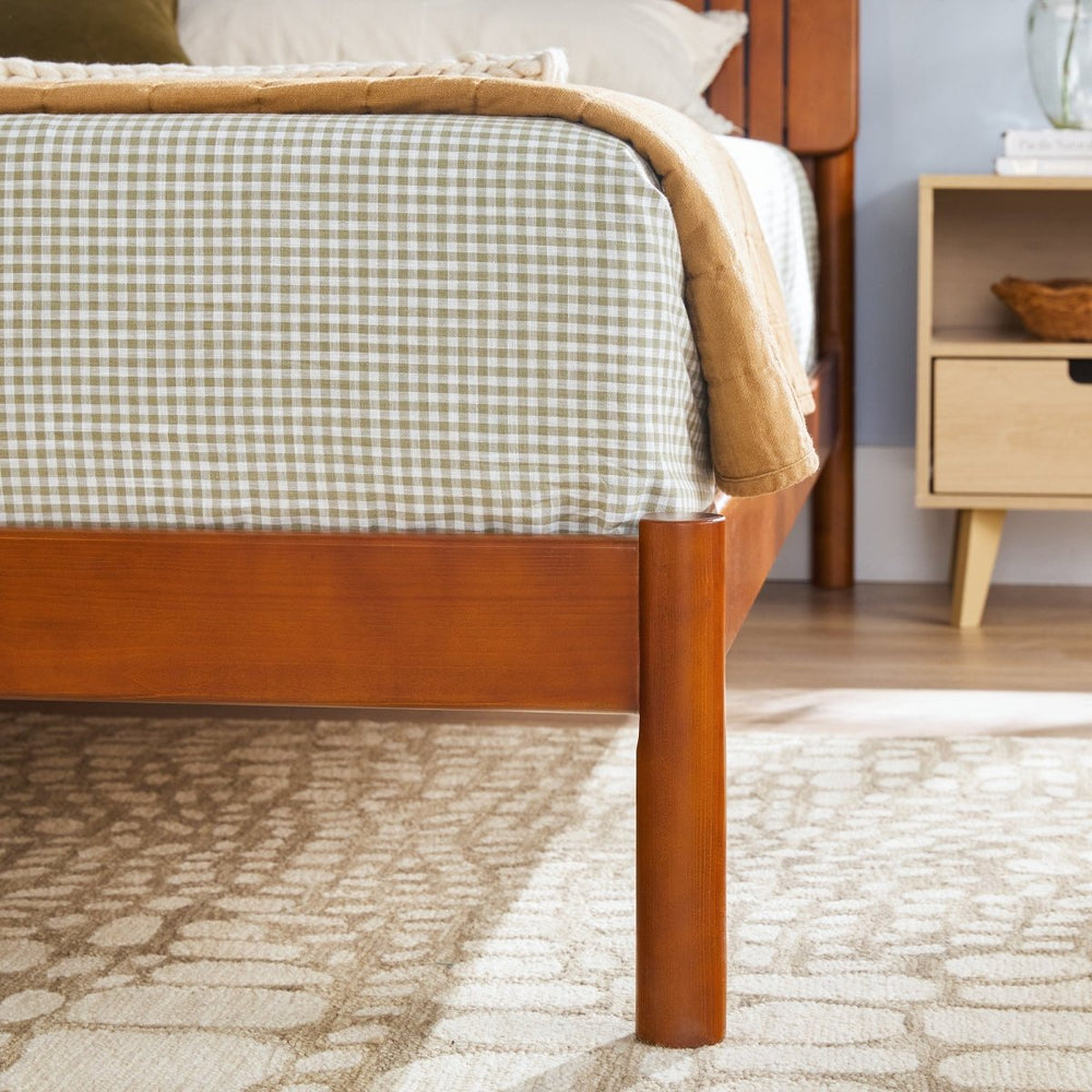 
                      
                        Walker Edison Callen Slatted Headboard Mid - Century Modern Solid Wood Bed - lily & onyx
                      
                    