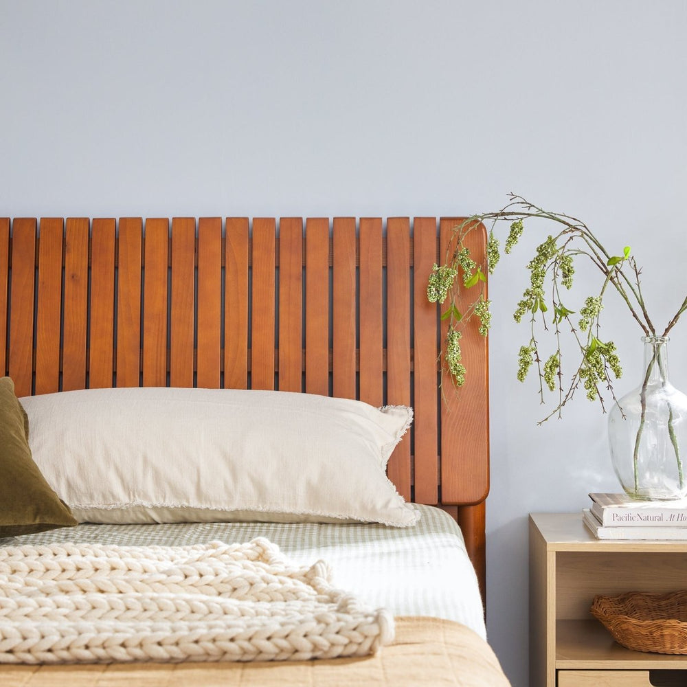 
                      
                        Walker Edison Callen Slatted Headboard Mid - Century Modern Solid Wood Bed - lily & onyx
                      
                    