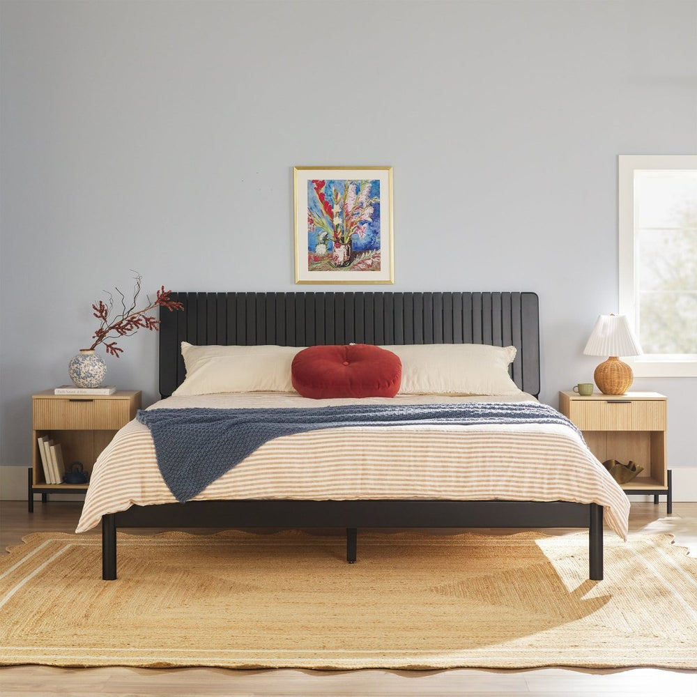 
                      
                        Walker Edison Callen Slatted Headboard Mid - Century Modern Solid Wood Bed - lily & onyx
                      
                    