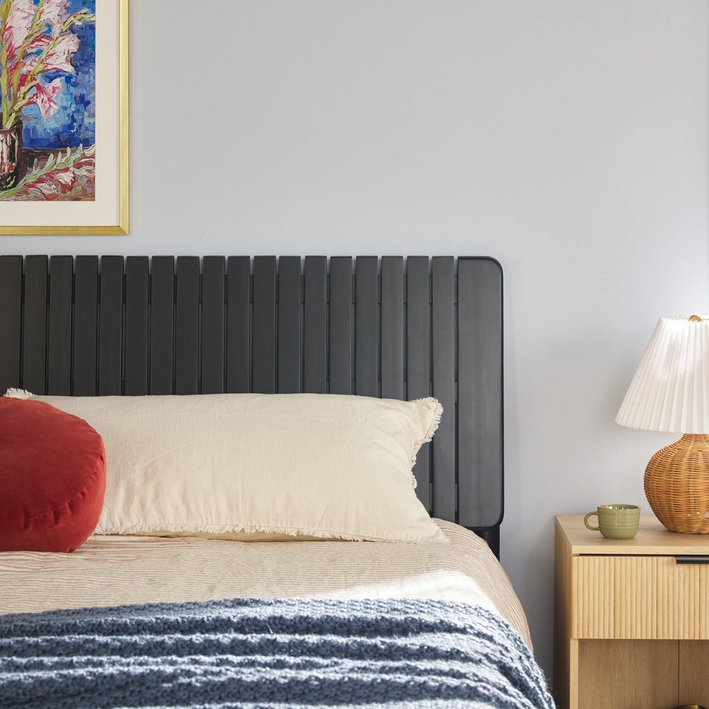 
                      
                        Walker Edison Callen Slatted Headboard Mid - Century Modern Solid Wood Bed - lily & onyx
                      
                    