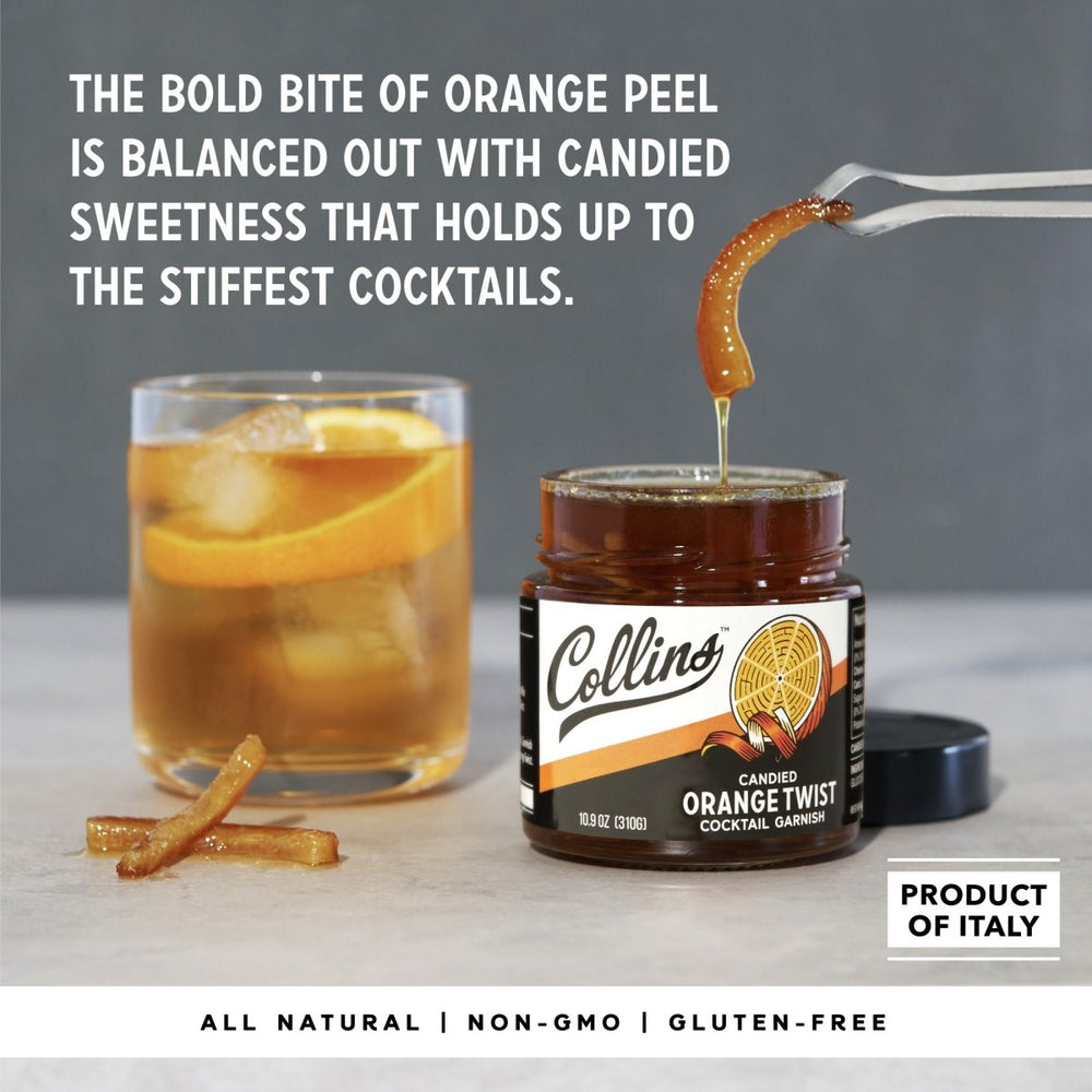 
                      
                        Collins Candied Orange Twist in Syrup, 10.9 oz - lily & onyx
                      
                    