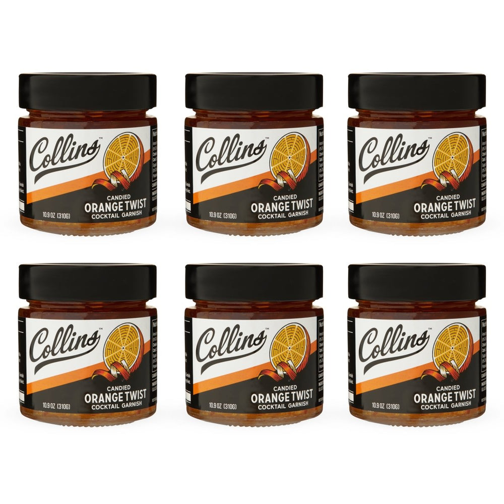 Collins Candied Orange Twist in Syrup, 10.9 oz - Set of 6 - lily & onyx