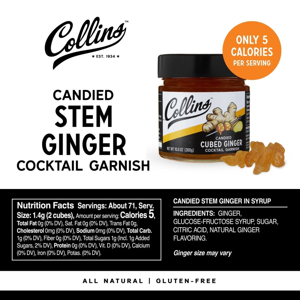 
                      
                        Collins Candied Stem Ginger in Syrup, 10.6 oz - lily & onyx
                      
                    