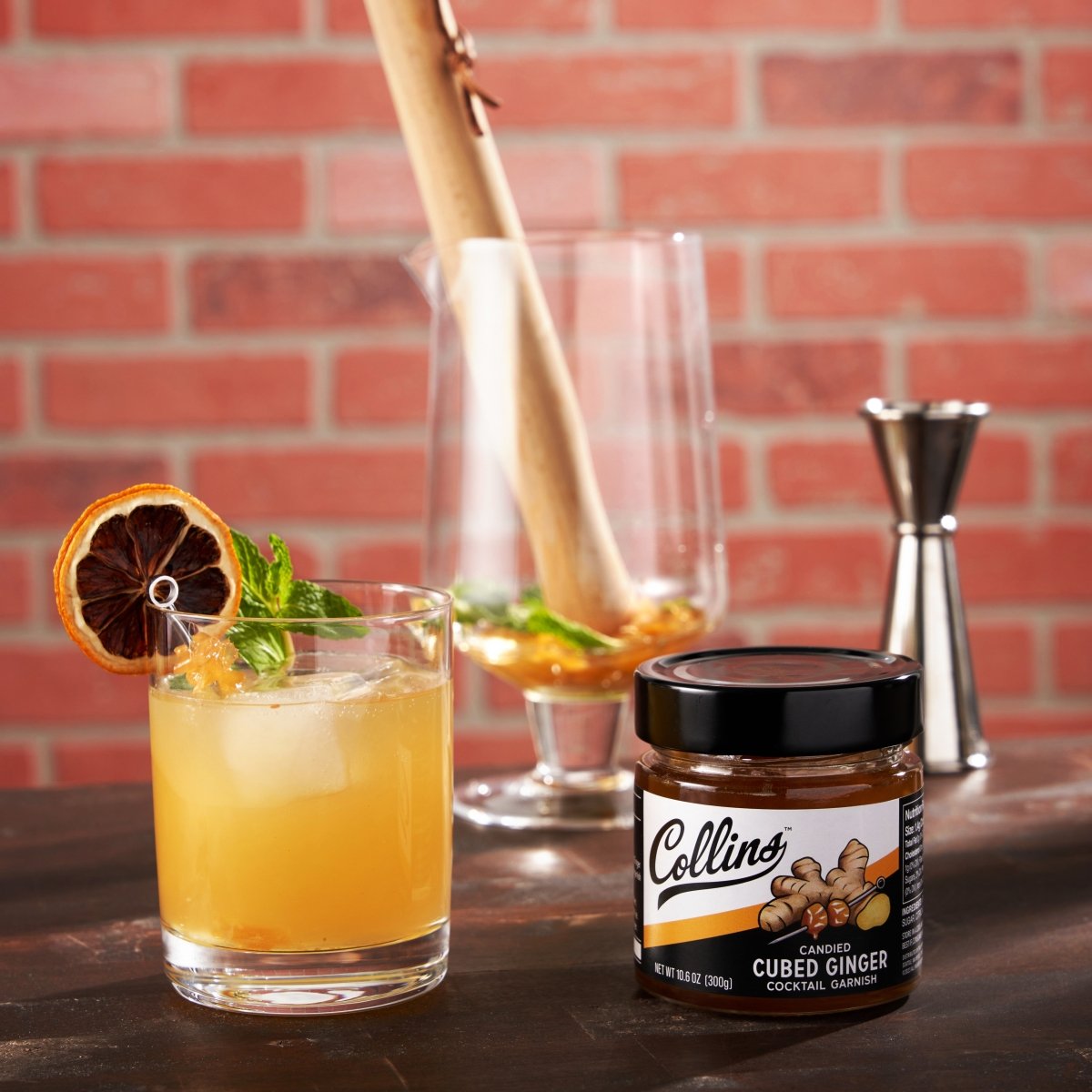 Collins Candied Stem Ginger in Syrup, 10.6 oz - lily & onyx