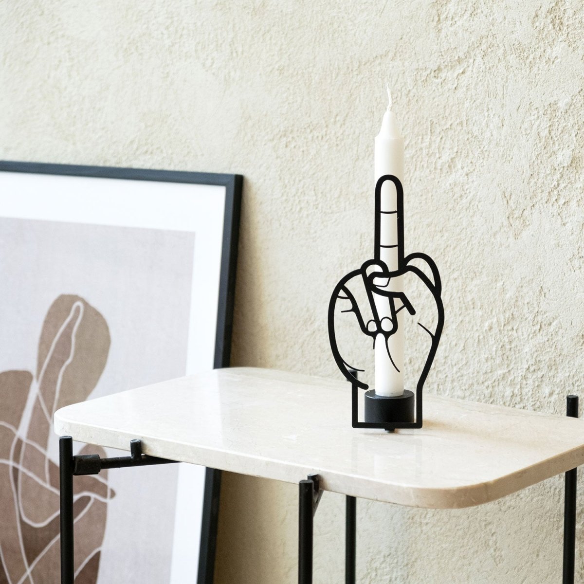 54Celsius CandleHand Taper Candle Holder - F*ck You - lily & onyx