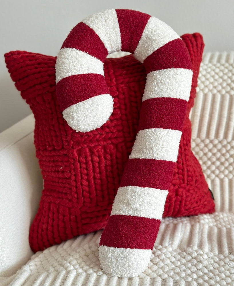 Busa Designs Candy Cane Shaped Pillow - lily & onyx