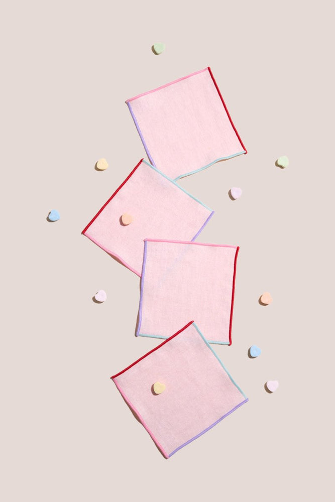 
                      
                        ATELIER SAUCIER Candy Crush Linen Cocktail Napkins | Set of 4 - lily & onyx
                      
                    