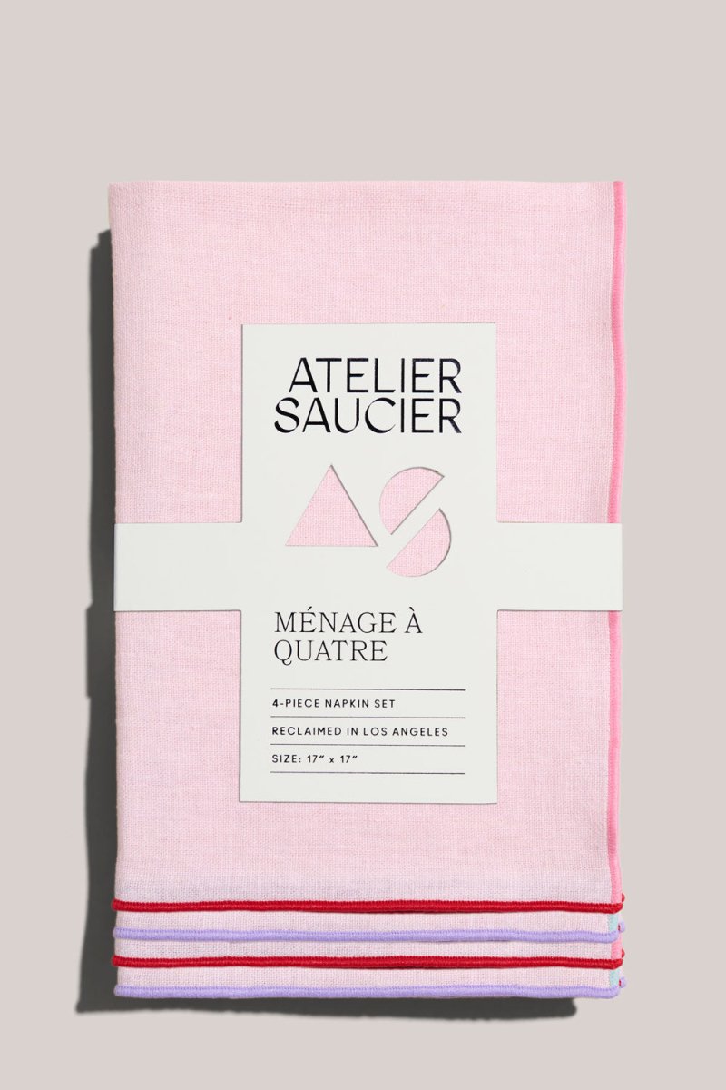 ATELIER SAUCIER Candy Crush Linen Napkins | Set of 4 - lily & onyx