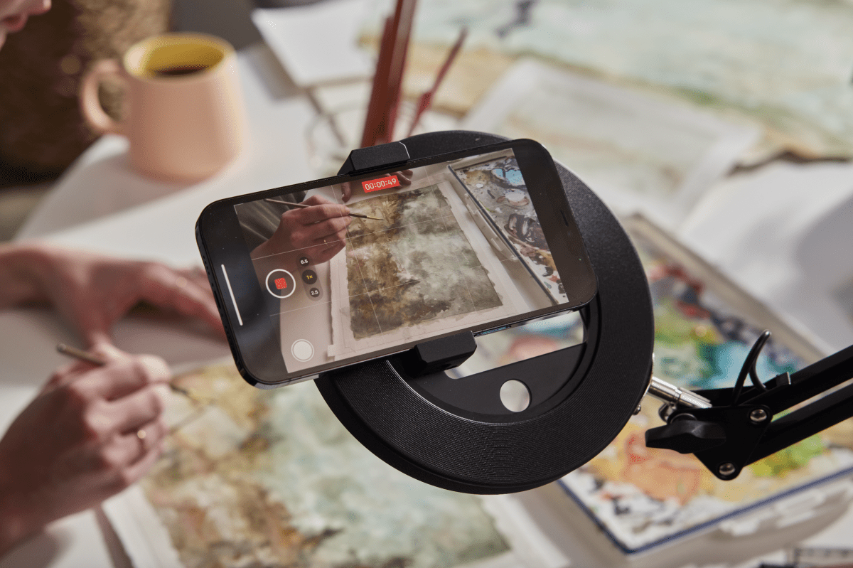 CANVAS Black Canvas Lamp with Desk Clamp