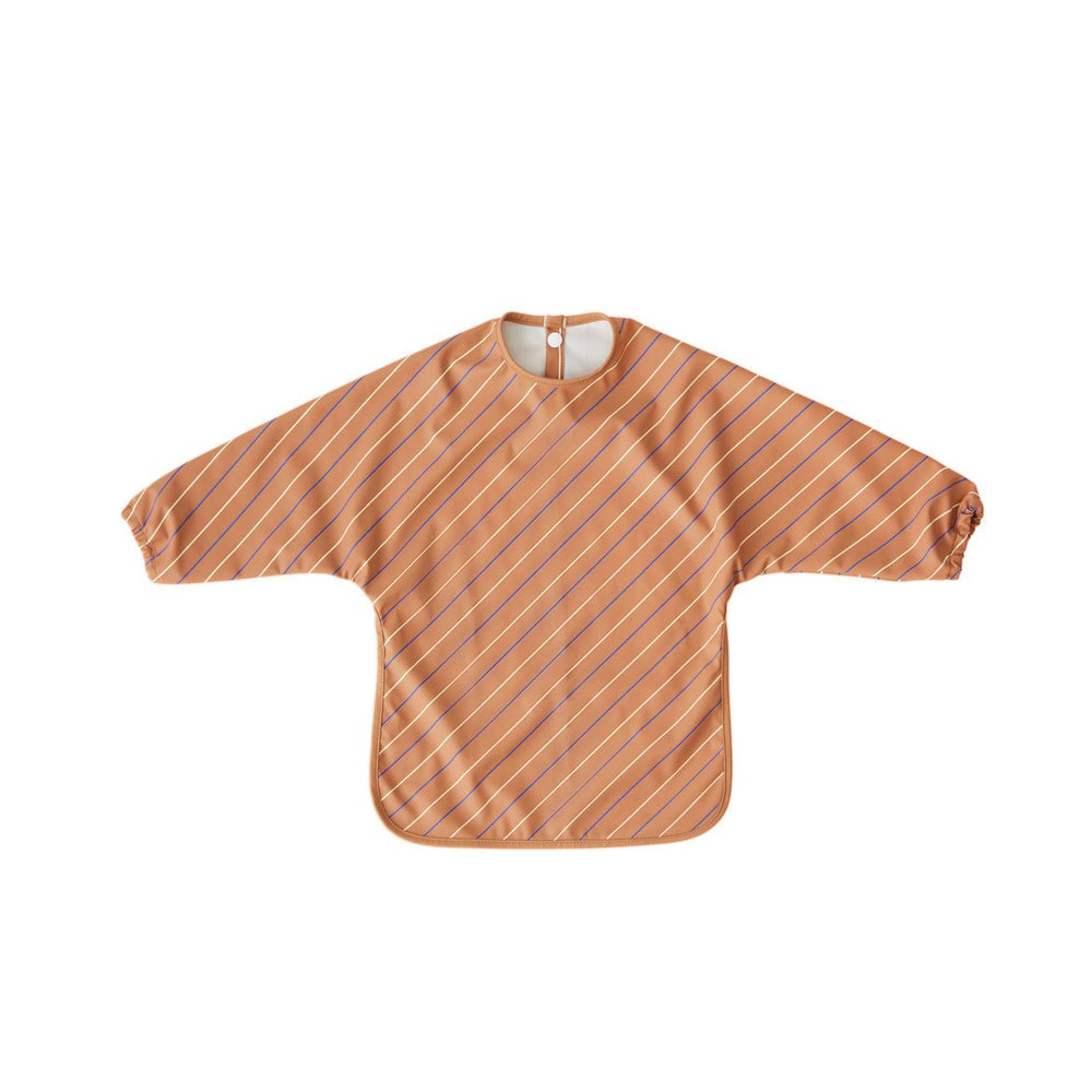 oyoy.us Cape Bib - Striped - Light Rubber / Coral - lily & onyx