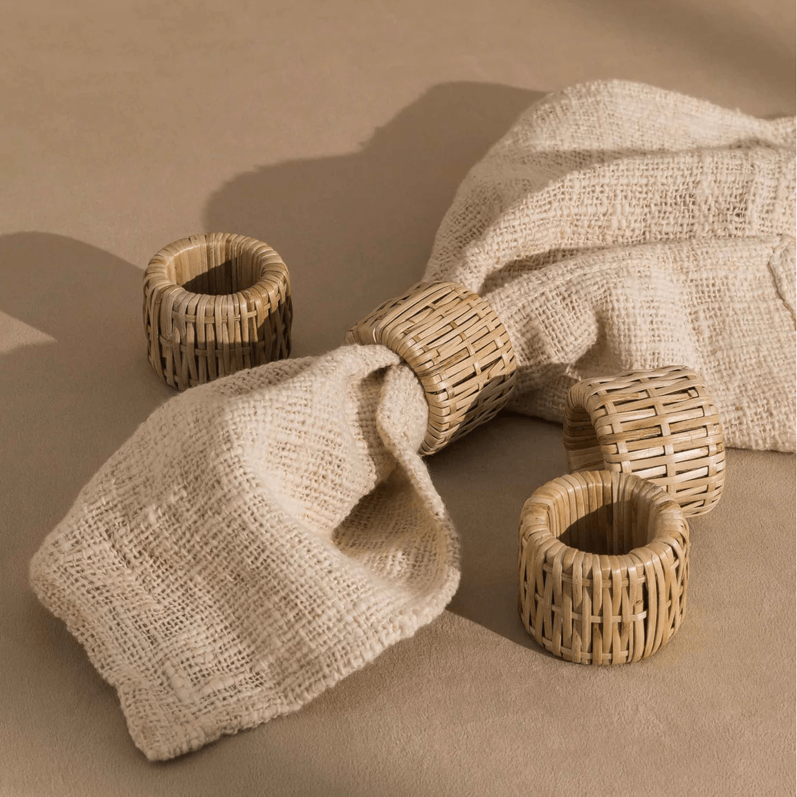 texxture Capri™ Loose Knit Cotton Napkins, Set of 4 - lily & onyx