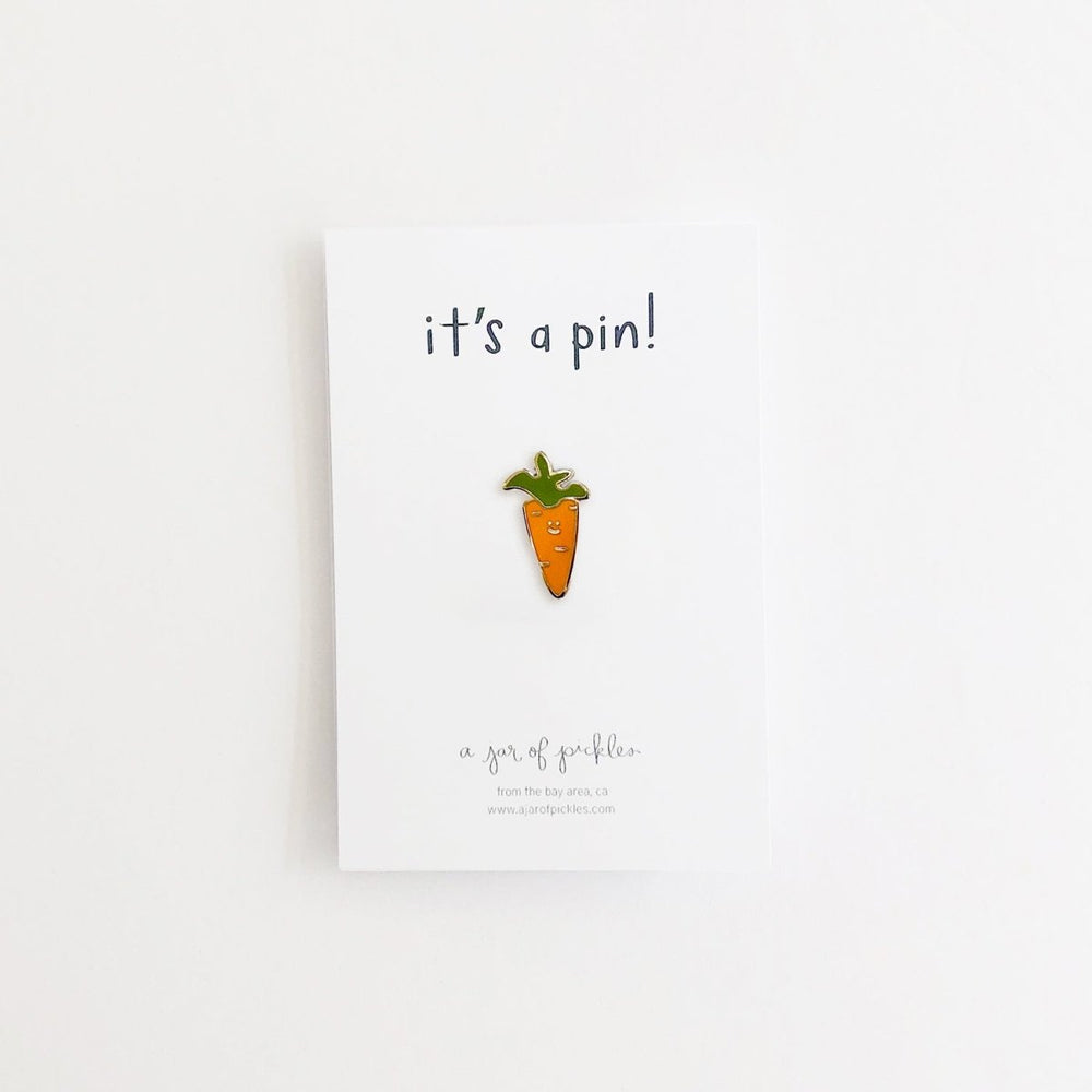 A Jar of Pickles Carrot Vegetable Pin - lily & onyx