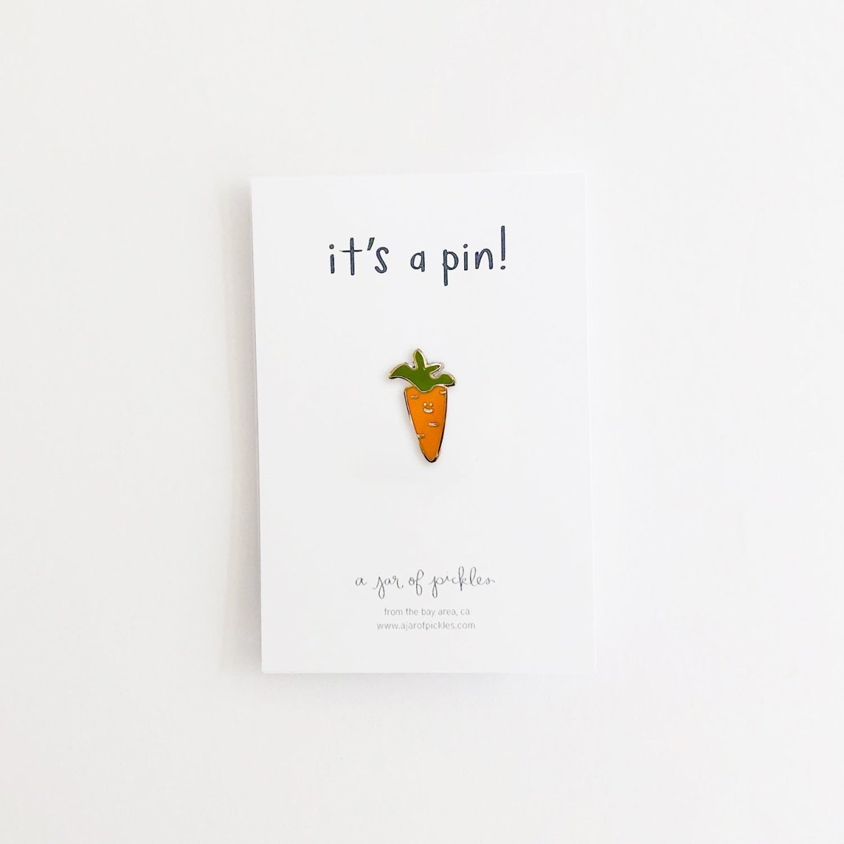 A Jar of Pickles Carrot Vegetable Pin - lily & onyx