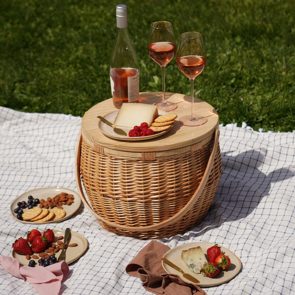 Twine Living Cask Willow Picnic Basket - lily & onyx