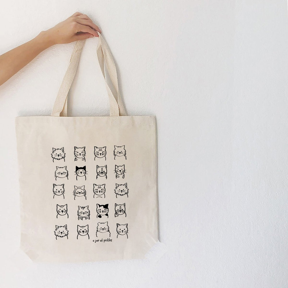A Jar of Pickles Cats Cotton Tote - lily & onyx