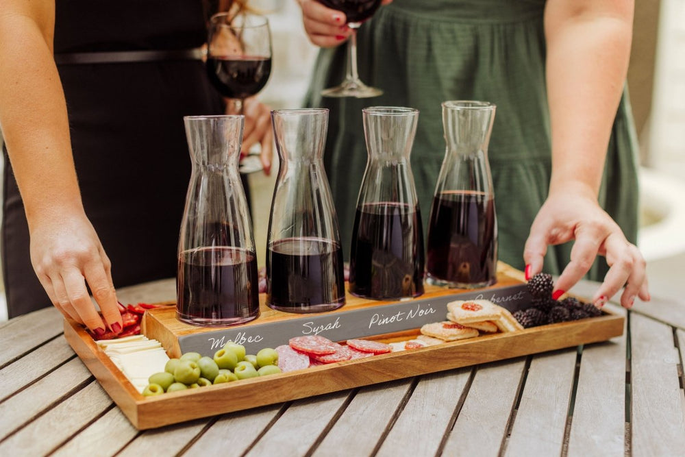 
                      
                        Picnic Time Family of Brands Cava Wine Tasting Kit with 4 Glass Carafes - lily & onyx
                      
                    